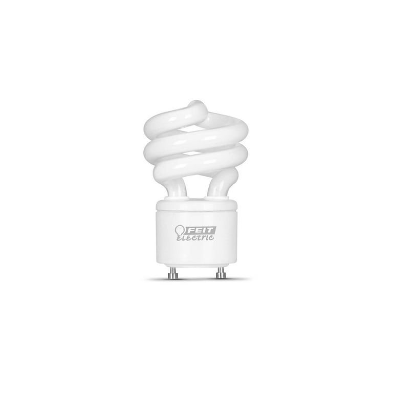 60-Watt Equivalent T3 Spiral Non-Dimmable GU24 Base Compact Fluorescent CFL Light Bulb, Daylight 5000K (2-Pack) 60-Watt Equivalent T3 Spiral Non-Dimmable GU24 Base Compact Fluorescent CFL Light Bulb, Daylight 5000K (2-Pack)