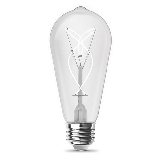 Feit Electric 3019261 60W ST19 E26 Medium Filament LED Bulb - Daylight Equivalence - Pack of 2