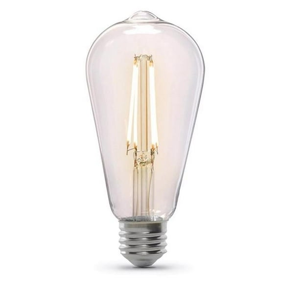 Feit Electric 3019262 60W ST19 E26 Medium Filament LED Bulb - Daylight Equivalence - Pack of 2