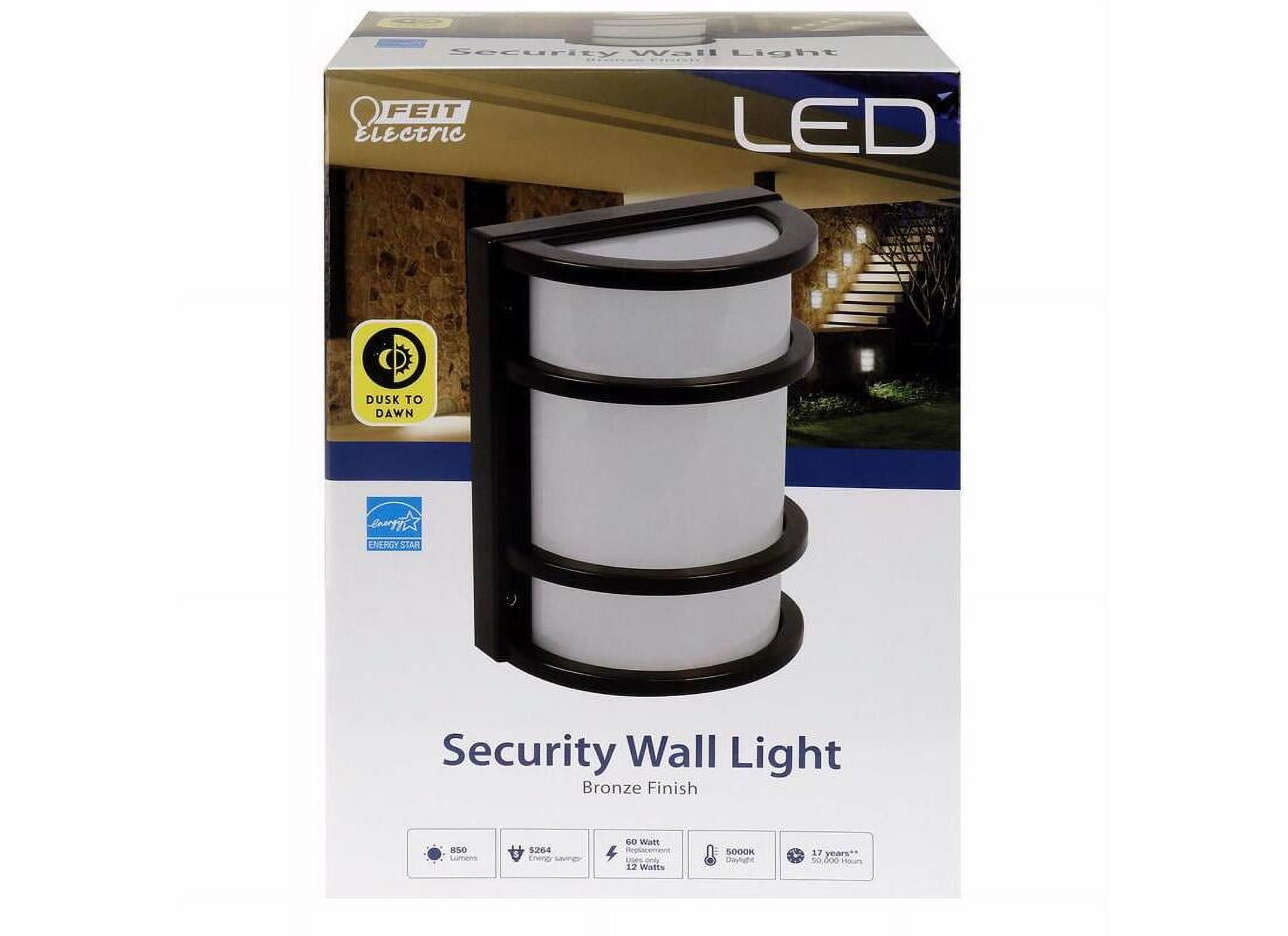 Feit Bronze Dusk to Dawn LED Outdoor Security Wall Light