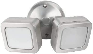 Silver Stainless Steel Dual Head Mini Security Flood Light