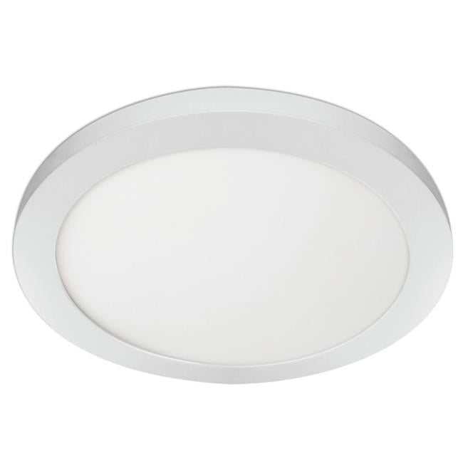 15-Inch White Round Aluminum LED Flush Mount Light
