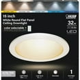 thumbnail image 1 of Feit Electric Edge-Lit 15 In. White Round 6-Way LED Flush Mount Light 74212/6WY, 1 of 13