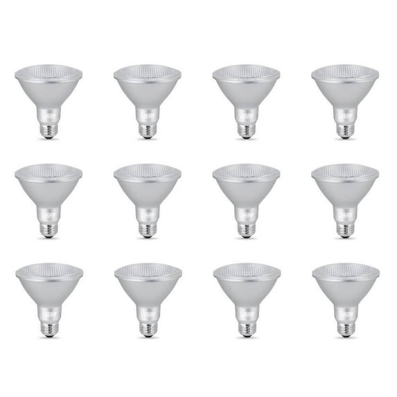 Feit Electric 75-Watt Equivalent PAR30 Short Neck Dimmable CEC Title 20 90 CRI E26 Flood LED Light Bulb, Bright White 3000K (12-Pack)