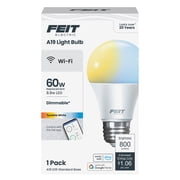 Feit Electric 8.8W 60W Replacement Tunable White E26 Base A19 Smart WiFi LED Light Bulb