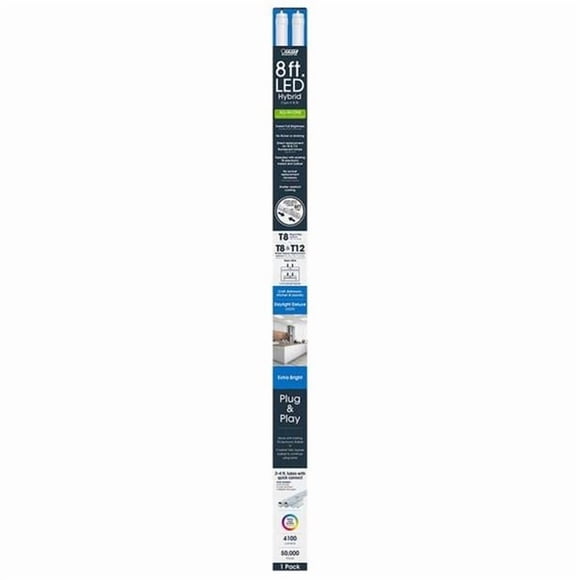 Feit Electric 96 in. 42 watts T8 & T12 Daylight Deluxe Plug In Play Linear LED