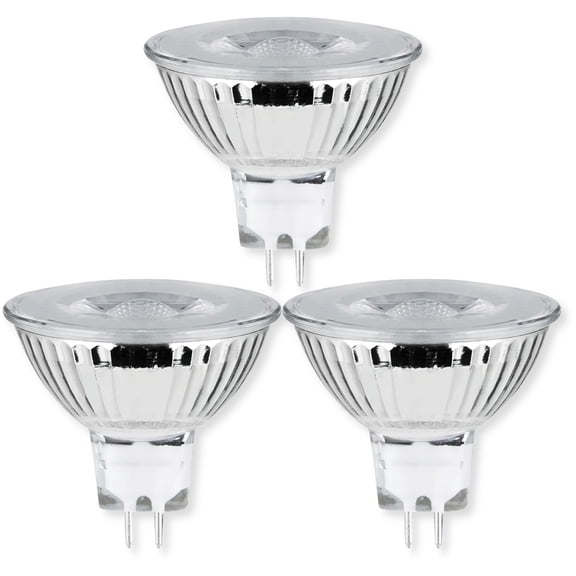 Feit Electric BPEXN/930CA LED MR16 Bulb, 50W Equivalent, 6.6W, GU5.3 Base, Bright White 3000K, Dimmable, 3-Pack