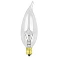 thumbnail image 1 of Feit Electric Bp25cfc 25 Watt Clear Flame Tip Chandelier Light Bulbs, 1 of 2