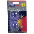 thumbnail image 1 of Feit Electric Bp60g16-1/2 60 Watt Clear Long Life Vanity Globe Light Bulb 2 Count, 1 of 2