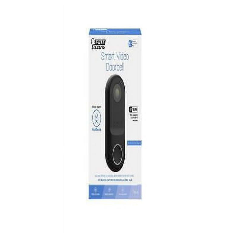 Feit Electric Black Plastic Wired Smart Video Doorbell Feit Electric Black Plastic Wired Smart Video Doorbell