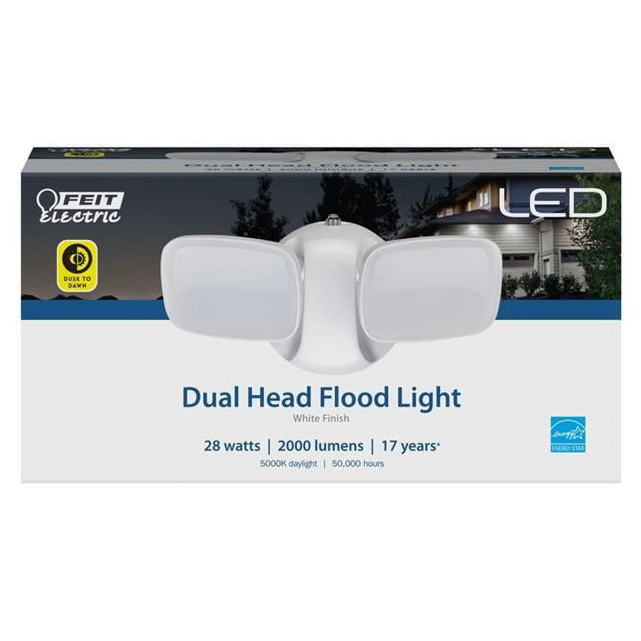 Feit Electric White Dual Head LED Security Floodlight