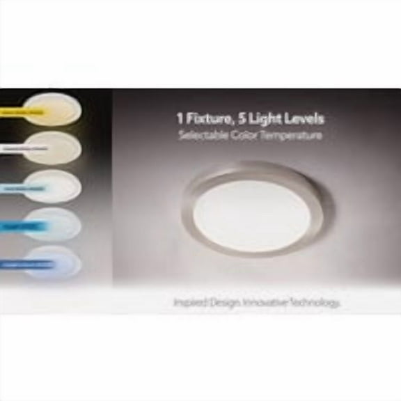 Feit Electric Edge-Lit Round Disc Flush Mount Ceiling Light Fixture - Pack of 2 Bulk Trade Pack