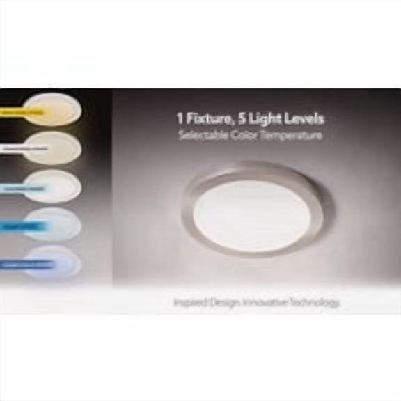 Feit Electric Edge-Lit Round Disc Flush Mount Ceiling Light Fixture - Pack of 4 Everyday Supply Pack