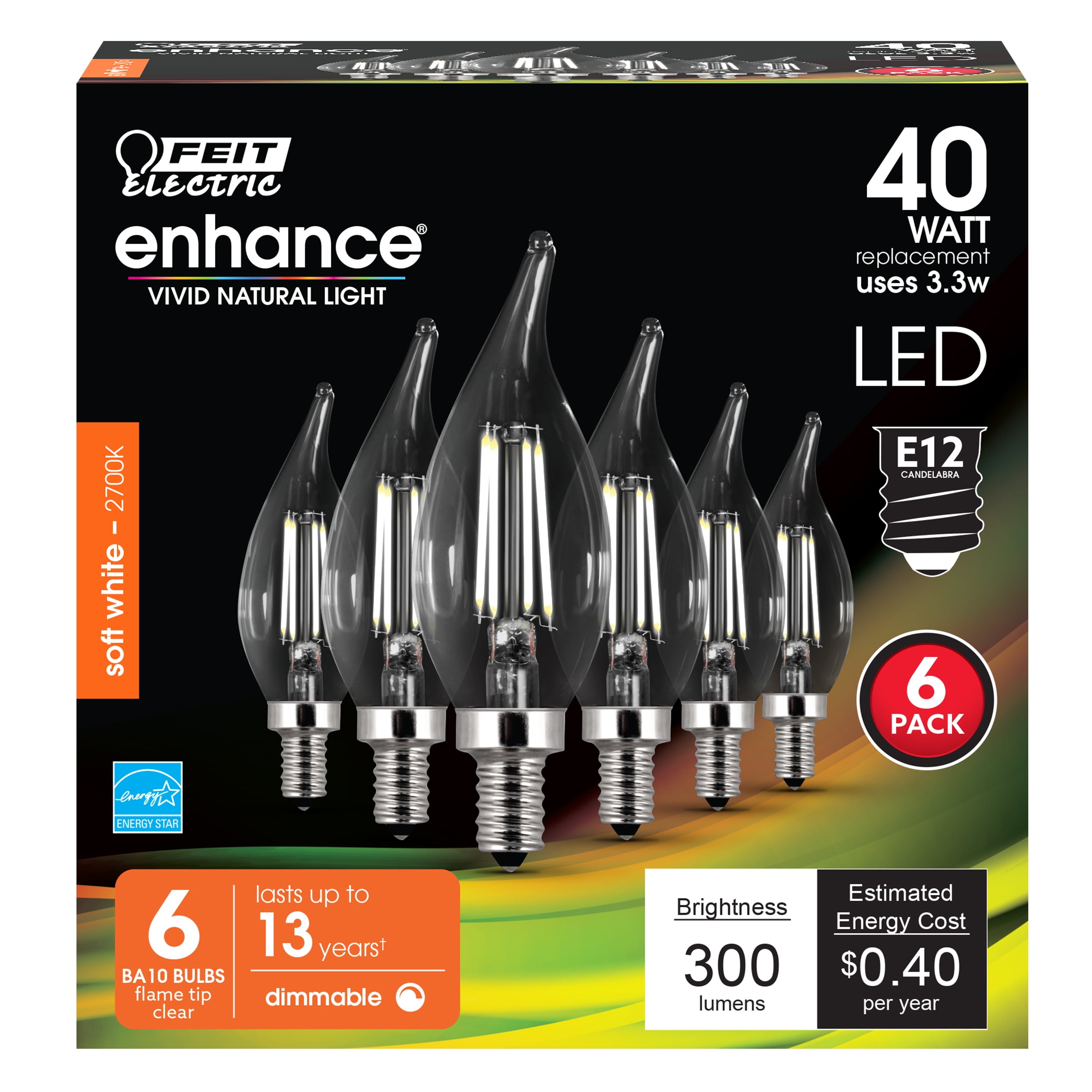 FEIT Electric Enhance Blunt Tip E12 (Candelabra) Filament FEIT Electric Enhance Blunt Tip E12 (Candelabra) Filament