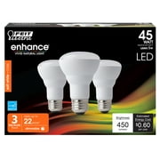 Feit Electric Enhance LED 5 Watt (45W Equivalent) Soft White Light Bulbs, R20, E26 Dimmable (3 Pack)