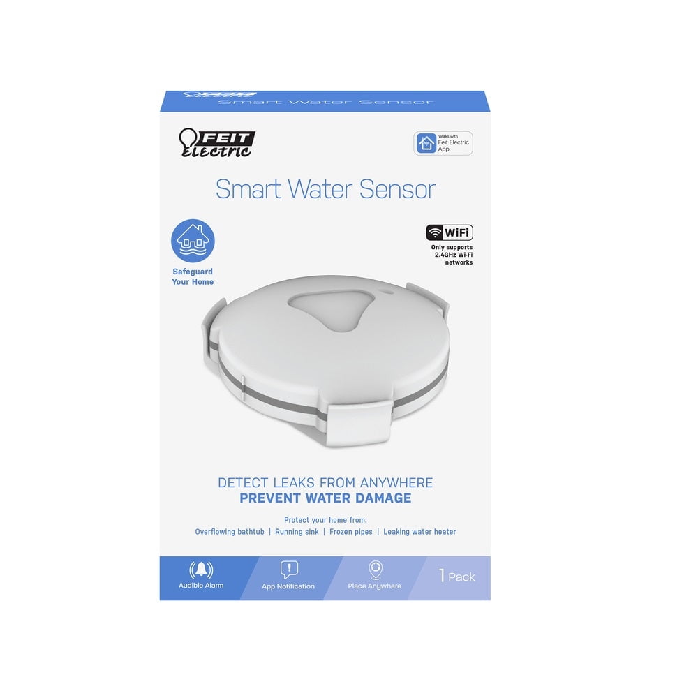 Feit Electric Smart Wi-Fi Water Leak Sensor with Audible Alarm