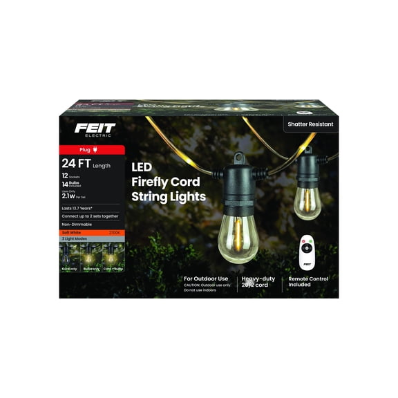 Feit Electric Firefly String Light Set SL24-12/MLED/FIL - Pack of 20