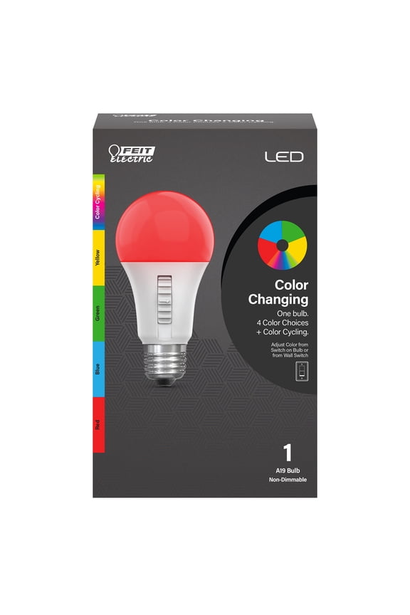 Intellibulb LED 4.5W Color Changing Party Bulb, A19, E-26, Non-Dimmable