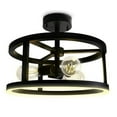 thumbnail image 1 of Feit Electric Katalyst 15 in. 3-Light Matte Black Color Choice Selectable CCT LED with Night Light Semi-Flush Mount Ceiling Light, 1 of 10