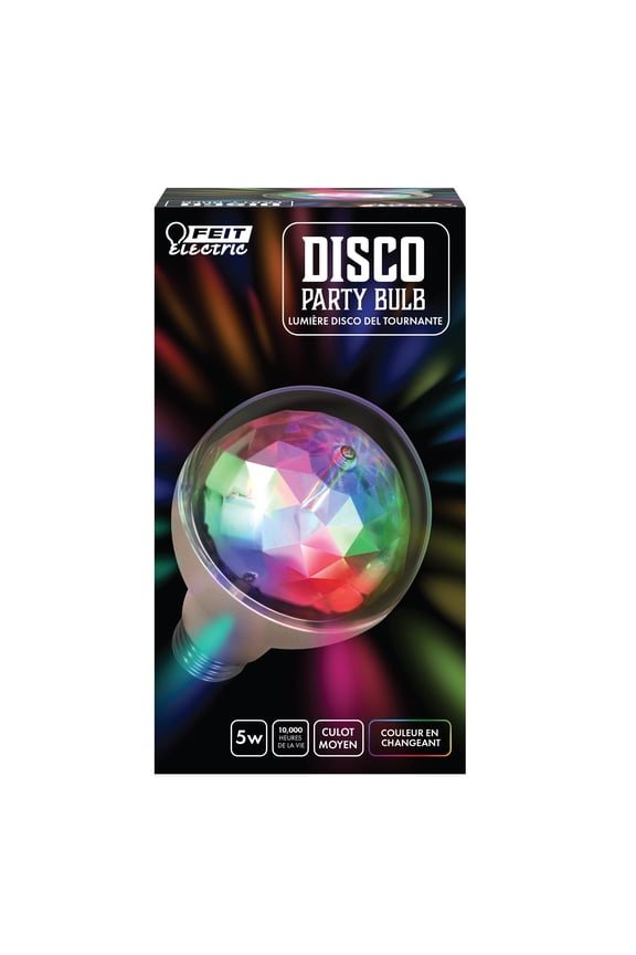 LED 5W, A25, Medium E26 Base, A25, Non-Dimmable, Rotating Disco Party Bulb