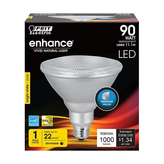 Feit Electric PAR38DM/930CA Dimmable Enhance LED Light Bulb, 11 Watts, 120 Volts