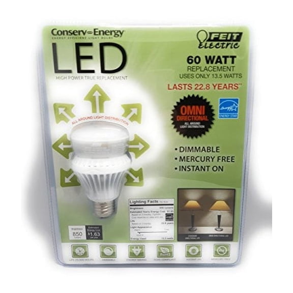 Feit Electric PerformanceLED 13.5 Watt LED Omni - 60W Incandescent Dimmable Replacement Bulb