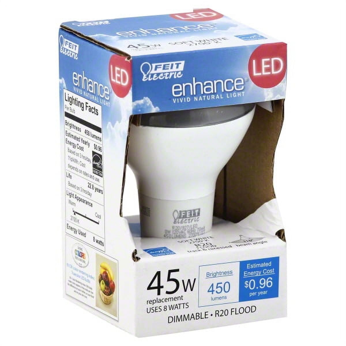 Feit Electric R20/927/LED 8 Watt Soft White Dimmable R20 LED Light Bulb