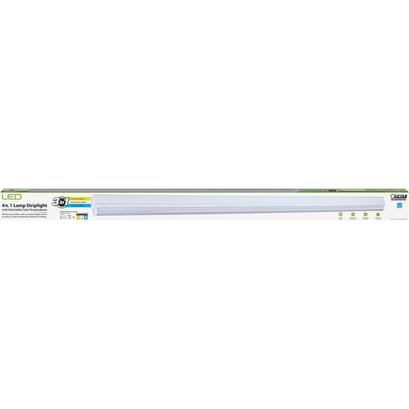 Feit Electric STRP/4X1/4WY/LED Color Selectable LED Strip Light, 4' Long, Ultra-Lightweight Design, Energy Star Certified, 50000 Rate Life Hours, 2200 Lumens, 20W