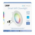 thumbnail image 1 of Feit Electric Smart LED 11.1W (75W Equivalent) RGBW/Tunable White Recessed Light, 6", E26, Dimmable, 1 of 8