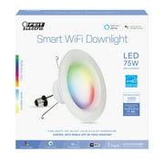 Feit Electric Smart LED 11.1W (75W Equivalent) RGBW/Tunable White Recessed Light, 6", E26, Dimmable