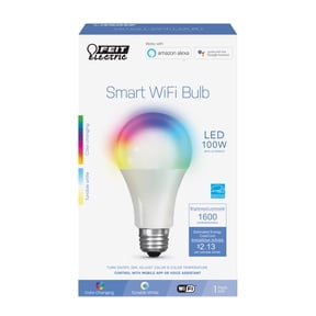 Feit Electric Smart LED 17.7 Watts (100 Watt Eq.) Color Changing/Tunable White Bulb, A21, E26, Dim