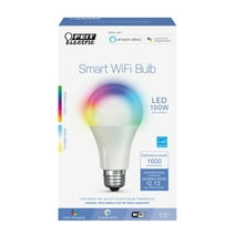 Feit Electric Smart LED 17.7 Watts (100 Watt Eq.) Color Changing/Tunable White Bulb, A21, E26, Dim