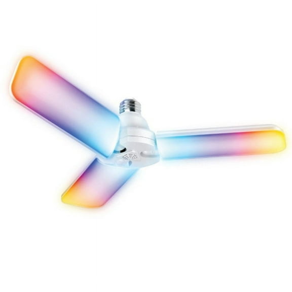 Feit Electric Smart LED Garage Light, RGBW 3 Panel, WiFi 2.4GHz, Screw-in LED Shop Light Bulb, Works with Alexa and Google Home Assistant, E26, 4000 Lumens, Garage Ceiling Light, ADJ4000/RGBW/LED/AG