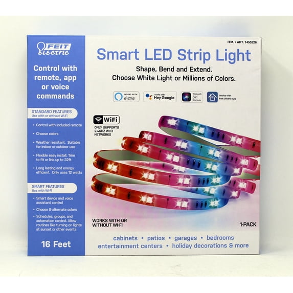 Feit Electric Smart LED Strip Lights 16 FT, 1 Pack