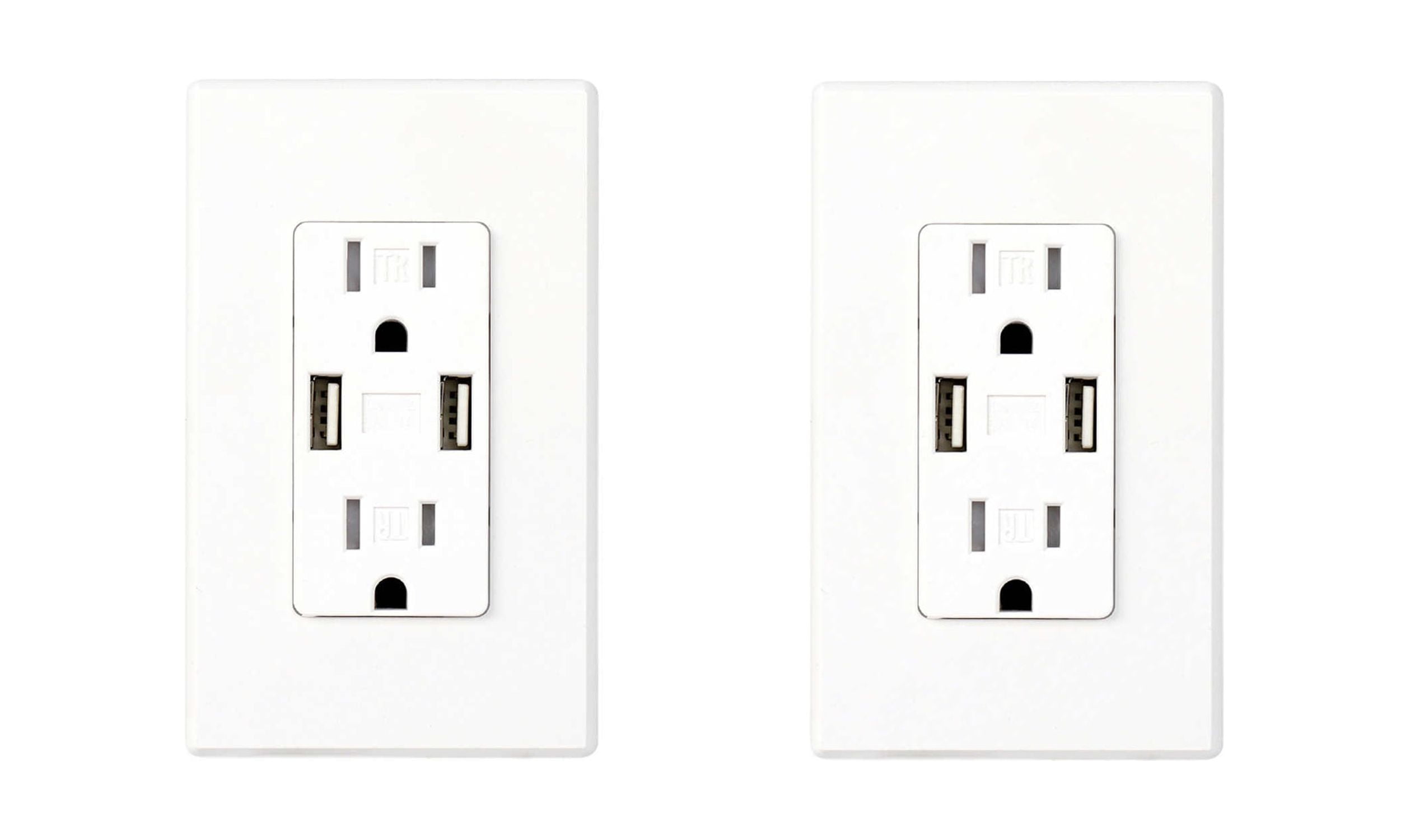 Feit Electric Wall Receptacle with USB Ports, 2pack
