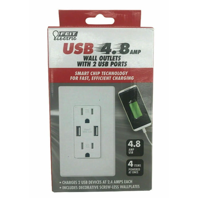Feit Electric Wall Receptacle with USB Ports