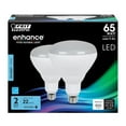 thumbnail image 1 of Feit Enhance 9.4-Watt (65-Watt Equivalent) BR40 LED Bulb Daylight (5000 K) E26 (Medium Base) 2 Pack, 1 of 6