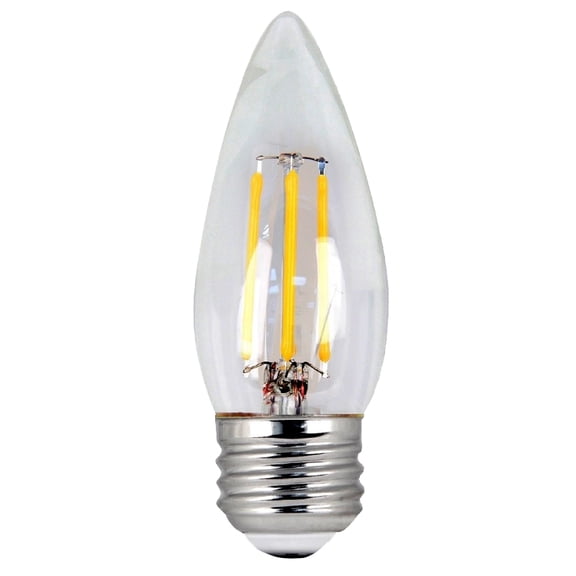Feit Enhance B10 E26 (Medium) Filament LED Bulb Daylight 60 Watt Equivalence 2 pk