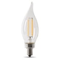 thumbnail image 1 of Feit Enhance CA10 (Flame Tip) E12 (Candelabra) LED Bulb Daylight 60 Watt Equivalence 2 pk, 1 of 5