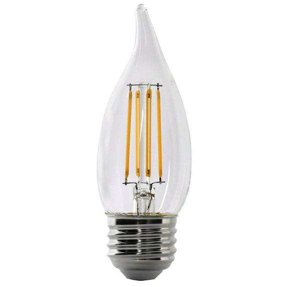 Feit Enhance CA10 (Flame Tip) E26 (Medium) LED Bulb Daylight 60 Watt Equivalence 2 pk