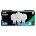 thumbnail image 1 of Feit Enhance G25 E26 (Medium) Filament LED Bulb Daylight 60 Watt Equivalence 3 pk, 1 of 6