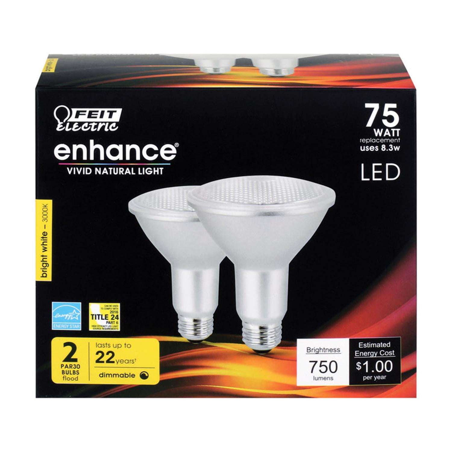 Bright White Dimmable LED Flood Light Bulbs 75W Equivalent