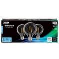 thumbnail image 1 of Feit G25 E26 (Medium) Filament LED Bulb Daylight 100 Watt Equivalence 3 pk, 1 of 8