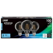 Feit G25 E26 Medium Filament LED Bulb Daylight 100 Watt Equivalence 3 pk