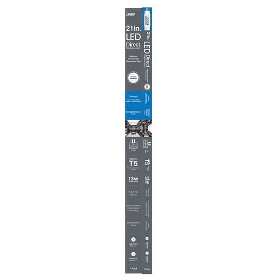 Feit LED Linear Lamp Daylight Deluxe 6500K 12-Watt 21" T521/865/LED