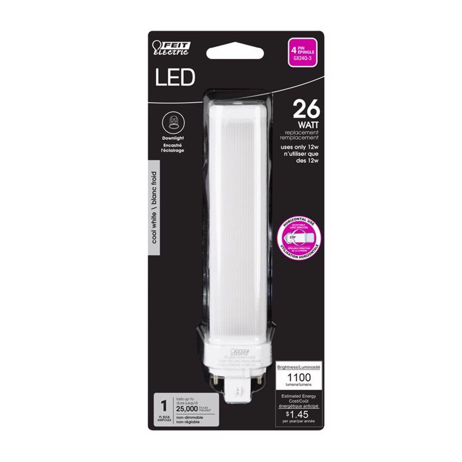 Led 26w Feit LED Linears 26W Equivalent Cool White PL GX24Q-3 4-Pin LED Bulb ...