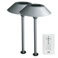 thumbnail image 1 of Feit OneSync Landscape Nickel Solar LED Pathway Light Starter Kit, 2 lights plus Remote, 1 of 5