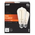 thumbnail image 1 of Feit ST19 E26 (Medium) Filament LED Bulb Soft White 40 Watt Equivalence 2 pk, 1 of 10