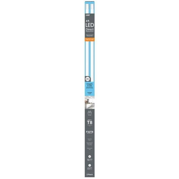 Feit Electric 3011401 32 watt Equivalence 48 in. Bi-pin T8 DayLight Base Linear LED Lamp, Pack of 2 - Case of 10