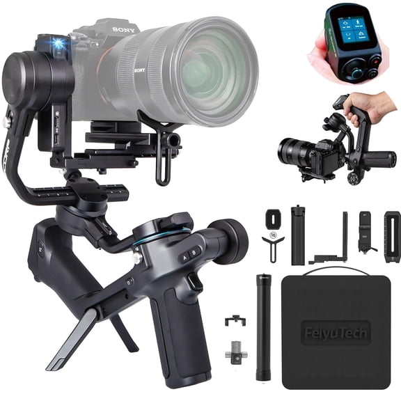 FeiyuTech SCORP 2 Kit Gimbal, AI Tracking, 2.5kg Payload, Touchscreen, Vertical Shooting